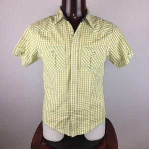 Raw Edge Mens S Button Down Pearl Snap Pockets